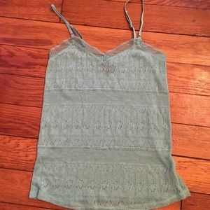 American Eagle Mint Green Sheer Tank, XS